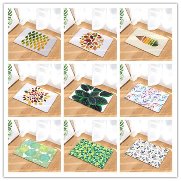 

carpets plant print non-slip kitchen rugs for home living room floor mats 40x60cm