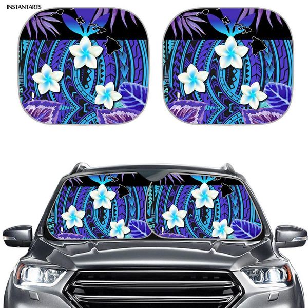 

polynesian traditional tribal flower design uv protect foldable car window shade sunshade for windows sun