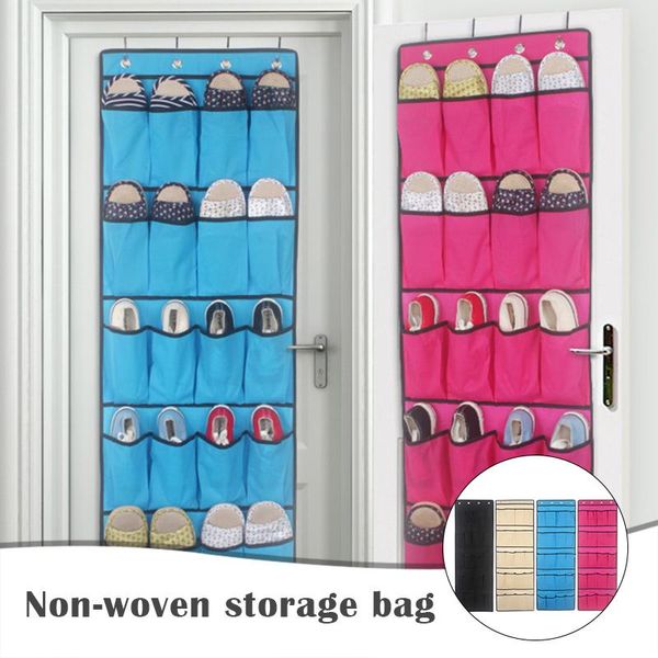 

storage bag with 20 pockets hanging shoes washable wall-mounted hook drop boxes & bins