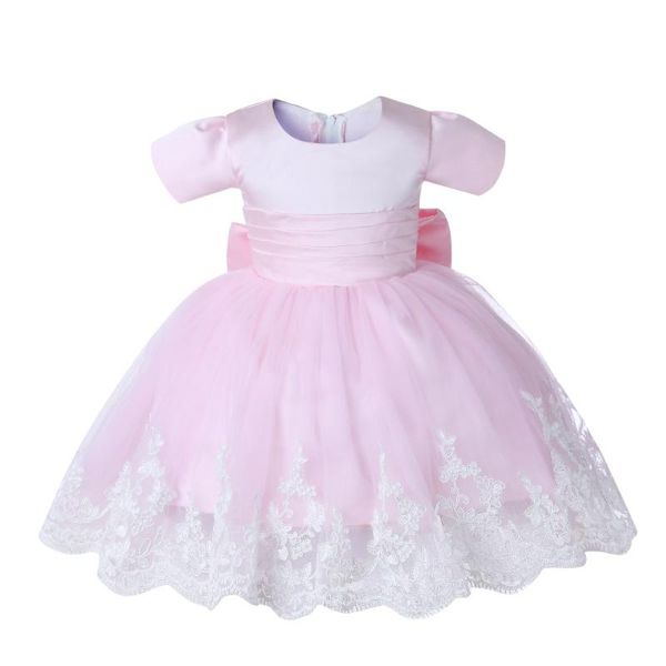 

born baby clothes party wear pink lace dress cute girl baptism dresses first birthday outfits clothing for girl's, Red;yellow