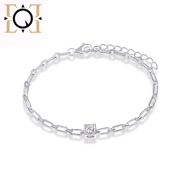 

925 sterling silver hand ornament traditional k-gold craft pure handmade rectangular lattice chain body rubik's cube lovers bracelet fe, Black