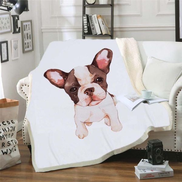 

blankets blanket plush throw 3d pet dogs printed sherpa fleece microfiber 2021 drop