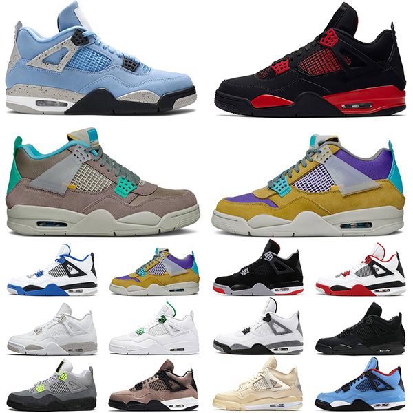 

r jumpman 4 4s basketball shoes for women men university blue taupe haze red thunder white oreo mens trainers sports sneakers jogging breath