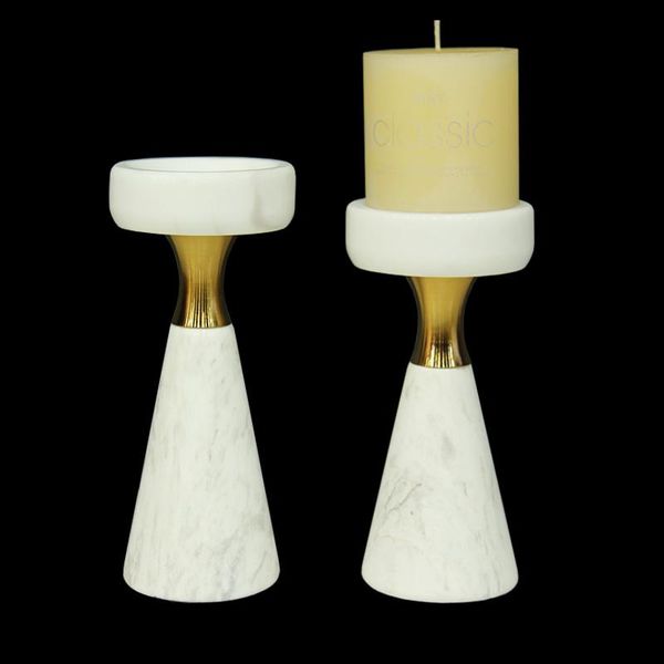 

candle holders nordic modern minimalist dining table european style candlestick model room soft decoration marble decorations
