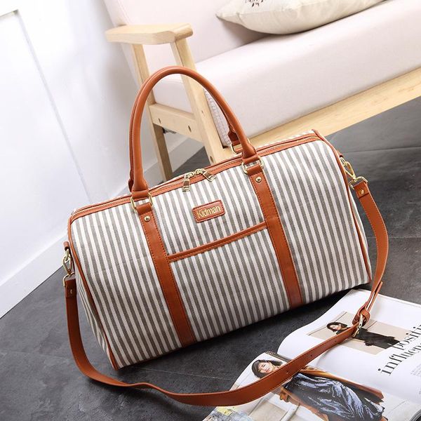 

duffel bags women travel weekender carryon shoulder tote bag canvas pu leather duffle