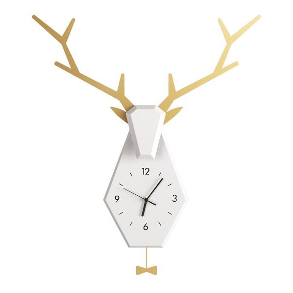 

wall clocks household swing clock european light luxury fashion black and white gold personalized
