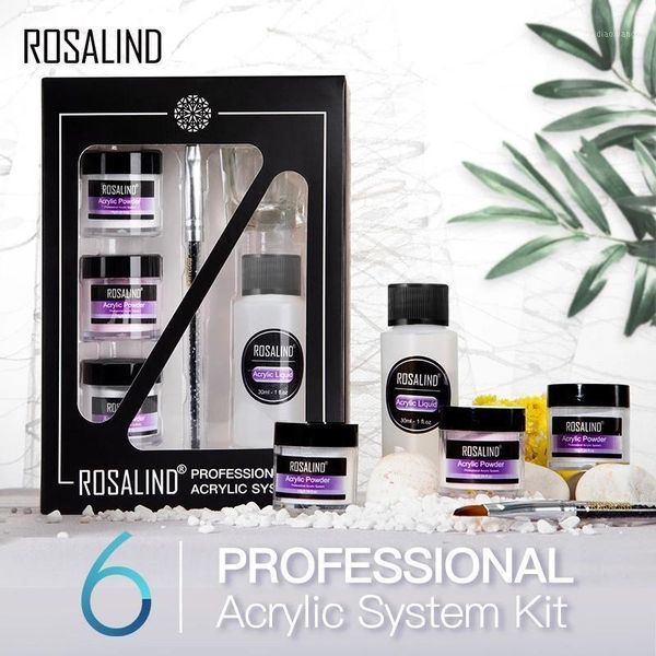 

rosalind 6pcs/set acrylic powder nail extension design carving art gel manicure tools kit nails supplier for professional kits1