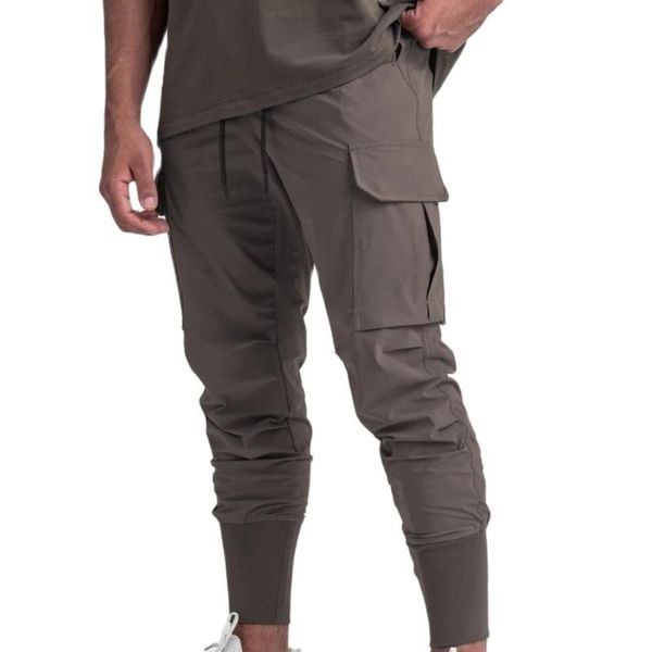 

men's pants fabulous sweatpants solid color sports men cargo ankle banded autumn trousers, Black