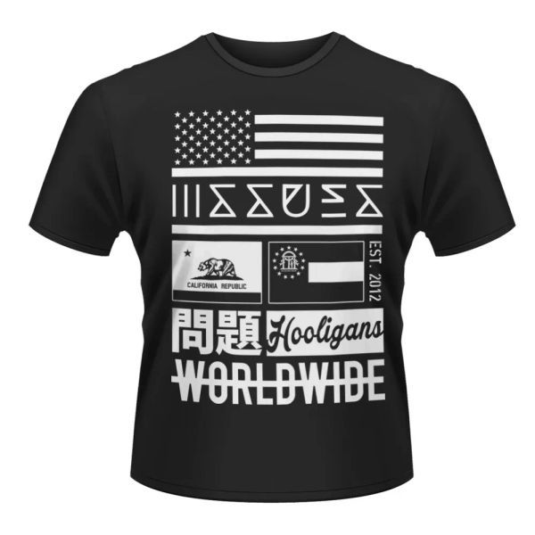 

issues worldwide authorized men t-shirt, White;black