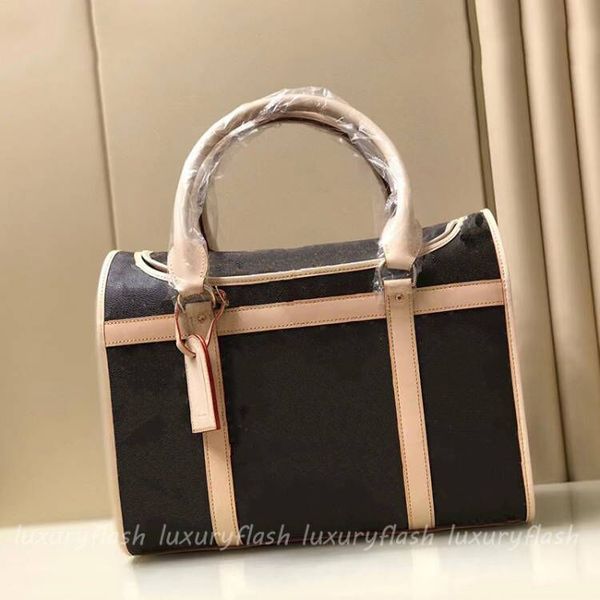 

pet bag designers handbags vintage fashion luxurys 2022 cat purses small dog bags m42024 coated canvas portable double handle