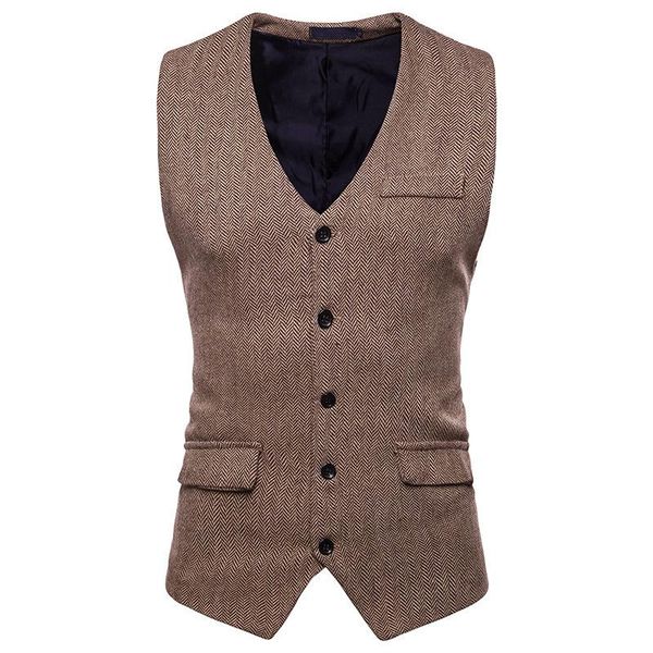 

men's vests style five buttons suit gentlemen casual business sleeveless waistcoat vintage blazers vest for wedding party, Black;white