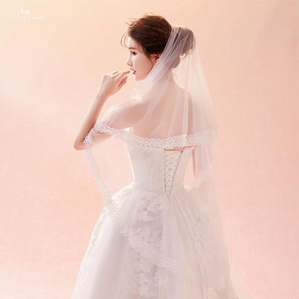 

bridal veils lzp355 real accessories wedding veil 1.5 meters simple ivory two layer, Black