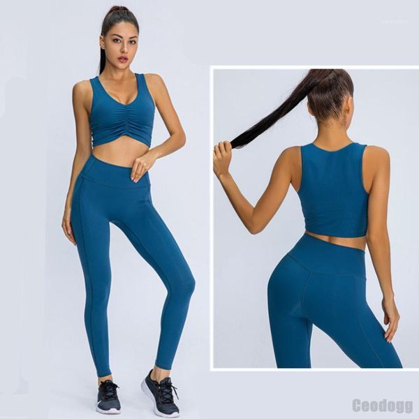 

yoga outfit 2021 set sports bra and leggings jogging women gym clothes seamless workout tights fitness suit