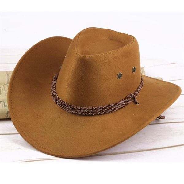

berets 25# big size wool women's men's western cowboy hat for gentleman lady jazz cowgirl with leather sombrero caps hats, Blue;gray