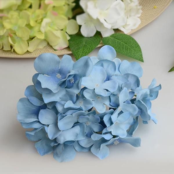 

decorative flowers & wreaths artificial hydrangea bouquet flower silk with stem for home decor wedding decoration gift matrimonio