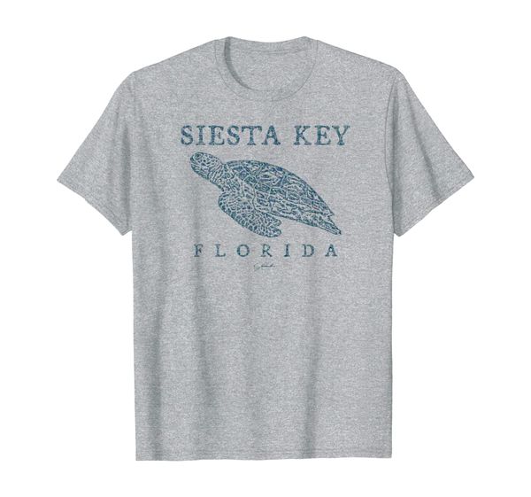 

jcombs: siesta key, fl, gliding sea turtle (distressed) t-shirt, White;black