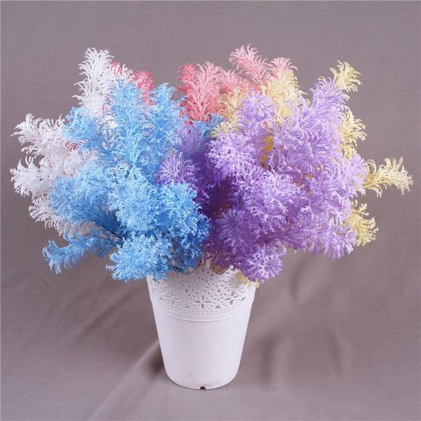 

decorative flowers & wreaths 35cm artificial frost 5 fork fake rime flower bouquets diy dream wedding scene layout party home decoration