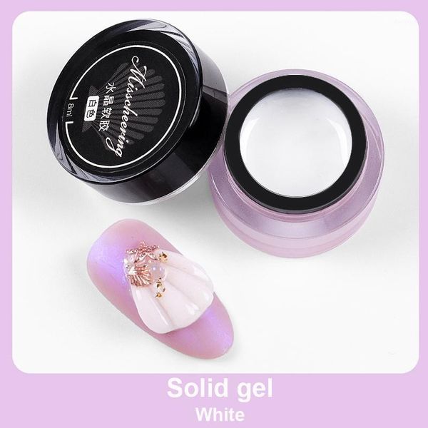 

sculpture nail gel white/clear non sticky solid carving uv glue soak off polish paste diy manicure nails designs tslm11, Red;pink