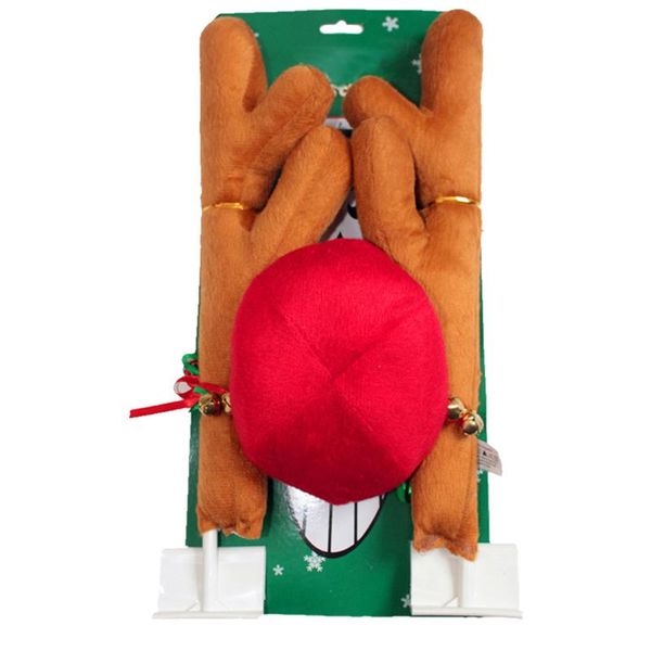 

interior decorations gifts christmas decoration car reindeer antlers holiday diy suvs styling soft plush kids toy trucks rv auto exterior un