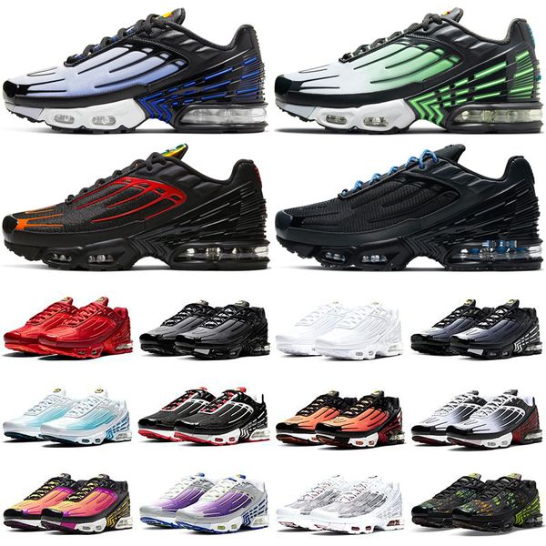 

tn plus 3 running shoes mens trainers tn 2 chaussures triple white black laser blue bred purple bebula radiant red grey tiger outdoor sports