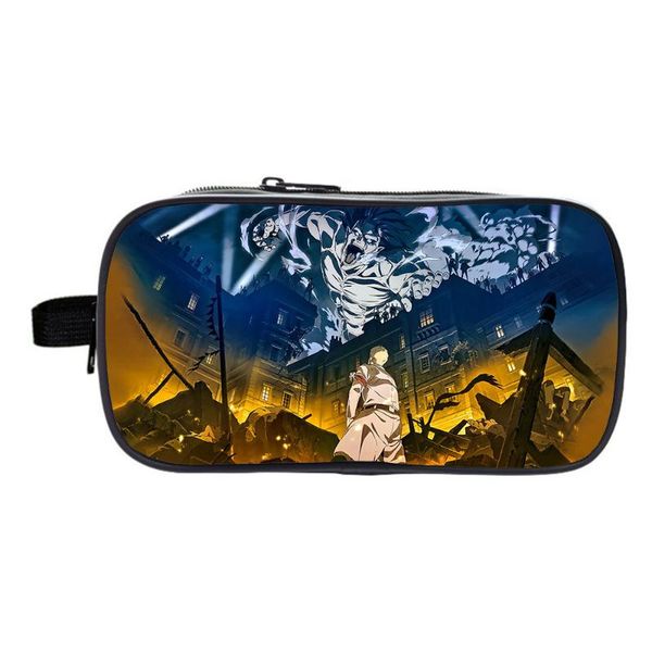 

cosmetic bags & cases attack on titan pencil case coin purse bag cartoon pen students stationery boys girls box