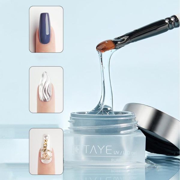 

8g nail extension gel water ripple reinforce nails synthetic quick dry manicure uv for female, Red;pink