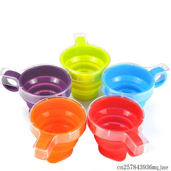 

mugs 50pcs folding water collapsible drinking cups travel silicone retractable mug