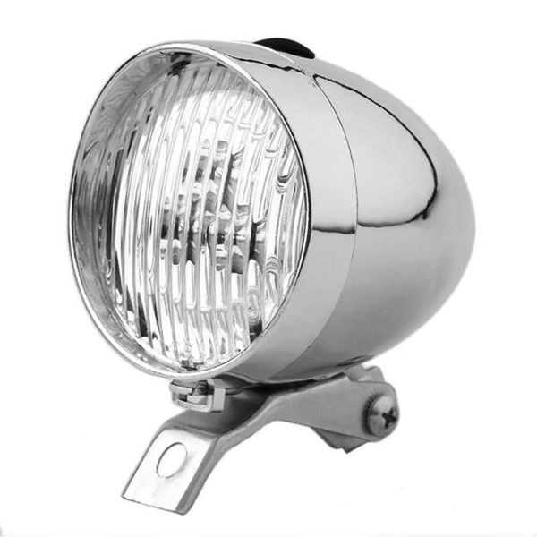 

classic led vintage bike headlight bicycle retro head light front fog lamp lights black silver