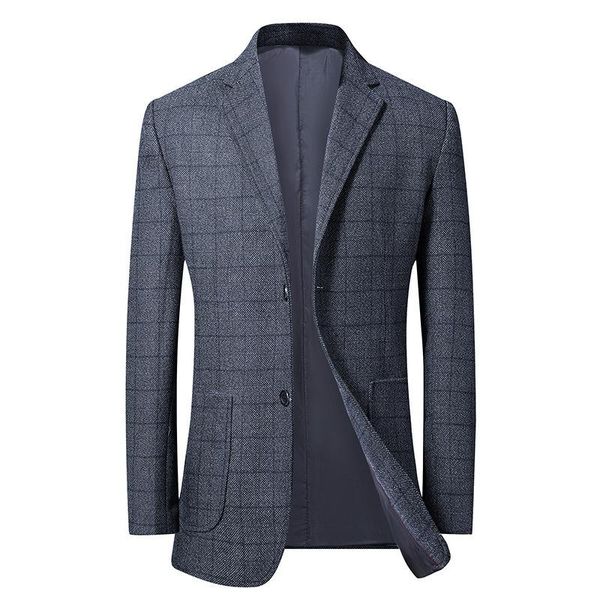 

men's suits & blazers casual men spring autumn fashion plaid slim small suit business wild formal blazer coats male, White;black