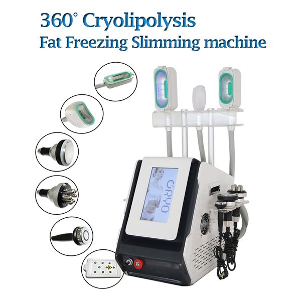 7 em 1 Cryolipolysis Body Slimming Machine Lipolaser Gordura Fria Congelando com Cavitação Ultrassônica RF Laser Lipo