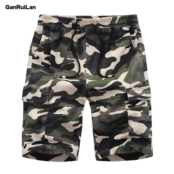 

casual shorts men summer camouflage military casual shorts homme cotton fashion brand clothing dk18004 210518, White;black