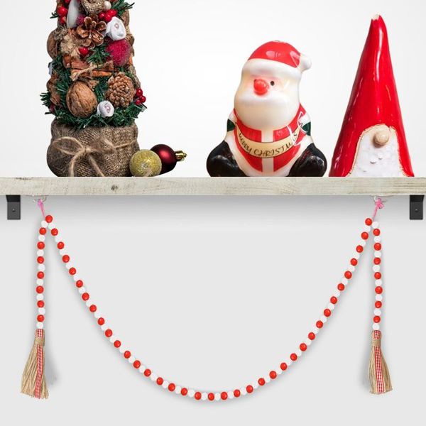 

decorative objects & figurines 92cm wooden bead garlands with tassel crafts colorful wall hanging ornament home decoration wood beads pendan