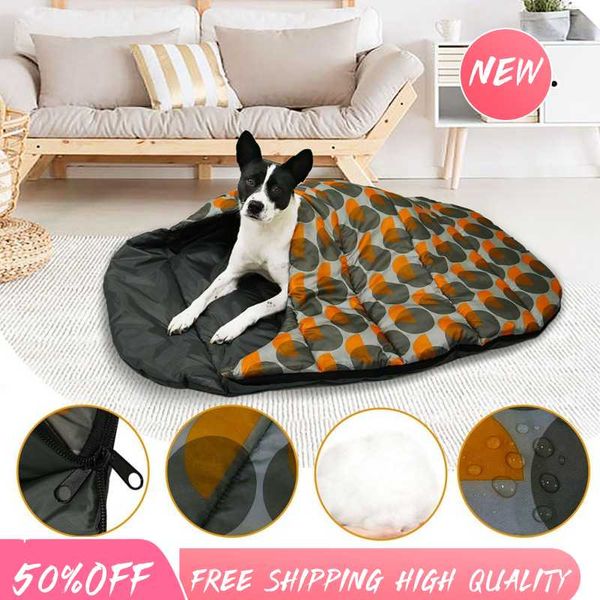 

portable pet dog sleeping bag outdoor camping bed mat blanket waterproof cushion mattress for small large dogs with storage kennels & pens