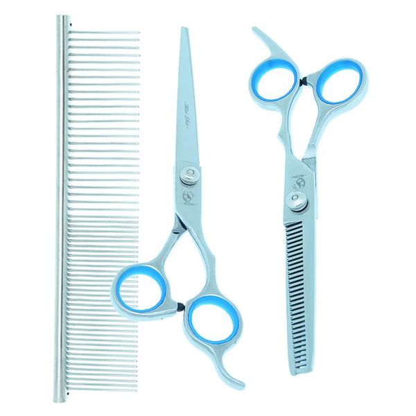 

hair scissors meisha 7 inch pet cutting thinning curved grooming set professional hairdressing shears for haircut dogs cats b0010a