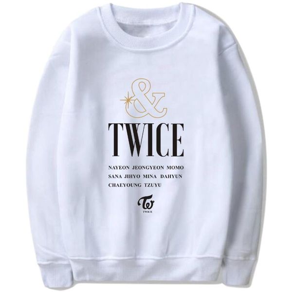 

kpop twice women solid o-neck sweatshirts spring autumn fashion warm hoodies large size fleece coat men casual women's &, Black