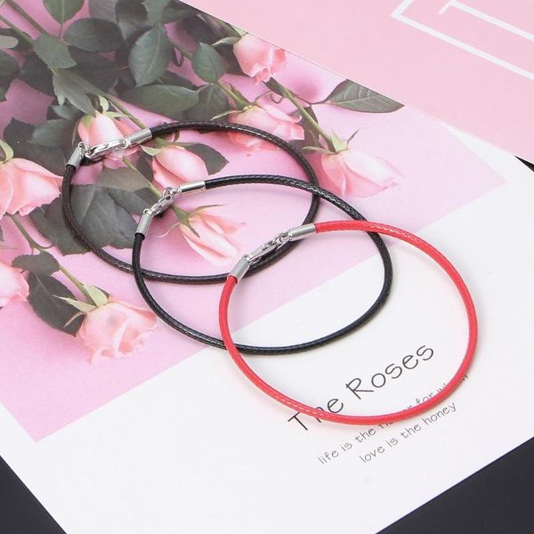 

braided leather bracelet wristband with lobster clasp charm beads diy jewelry 85lb bracelets, Golden;silver