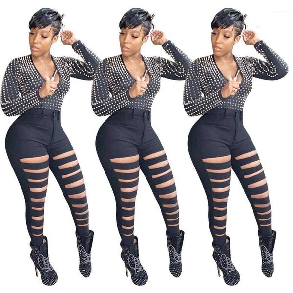 

women's pants & capris women designer womens pencil solid color high waist streetwear slim long trousers fashion c v2ks, Black;white