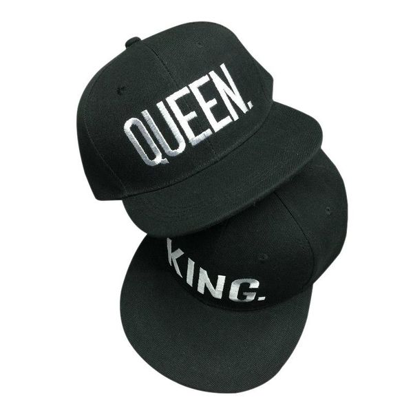 

ball caps king queen embroidery baseball cap snapback men women visor dad white black couple lover hip hop sport gorras casquette hats, Blue;gray