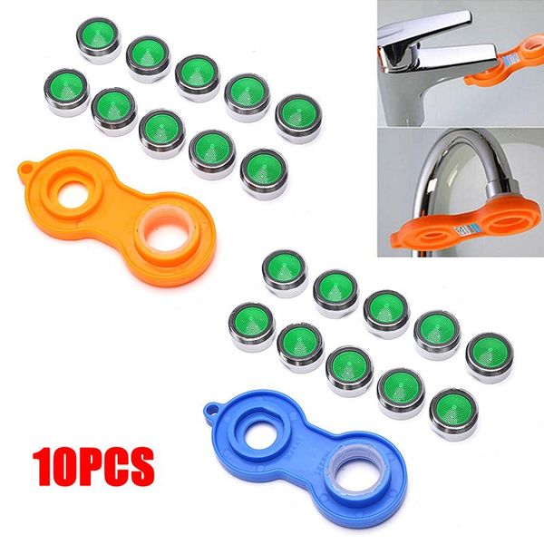 

other faucets, showers & accs 10pcs kitchen bath tools faucet tap water saving aerator copper with wrench jet regulators filter spare part