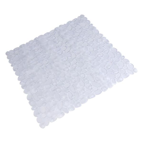 

bath mats non-slip mat square cobblestone shower safety pvc anti-bacterial resistant antiskid (clear)