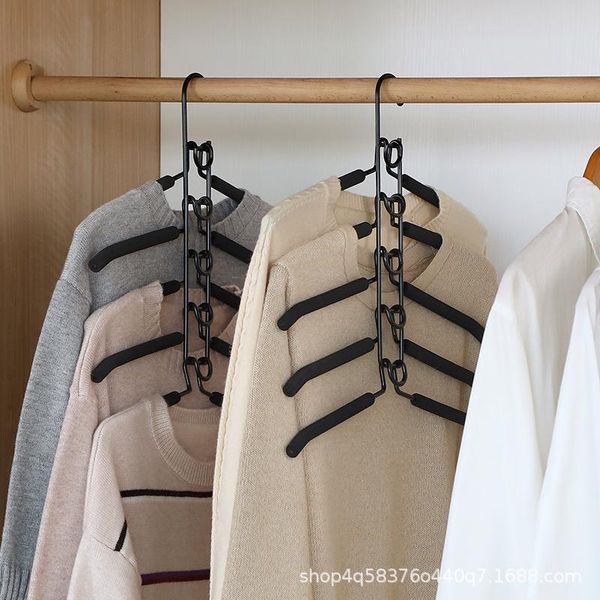 

hangers & racks multi-functional 5 in 1 trouser storage rack clothes space-saving multiple non-slip hanger shelf closet organizer