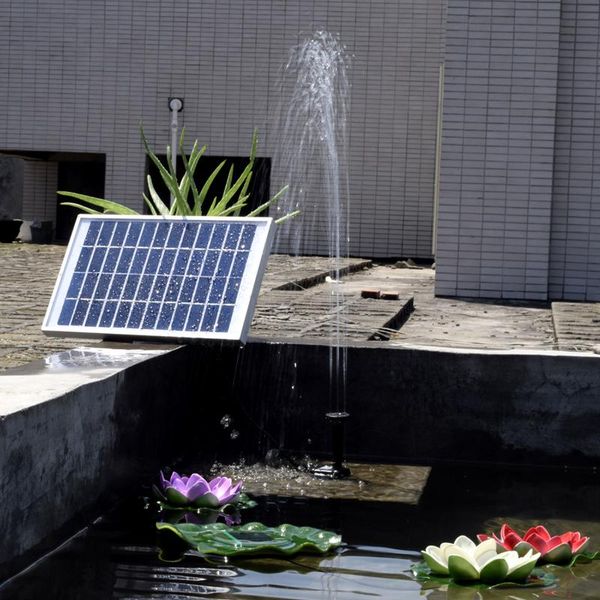 

solar powered fountain pump water with adjustable panel diy birdbath outdoor kit garden decorations