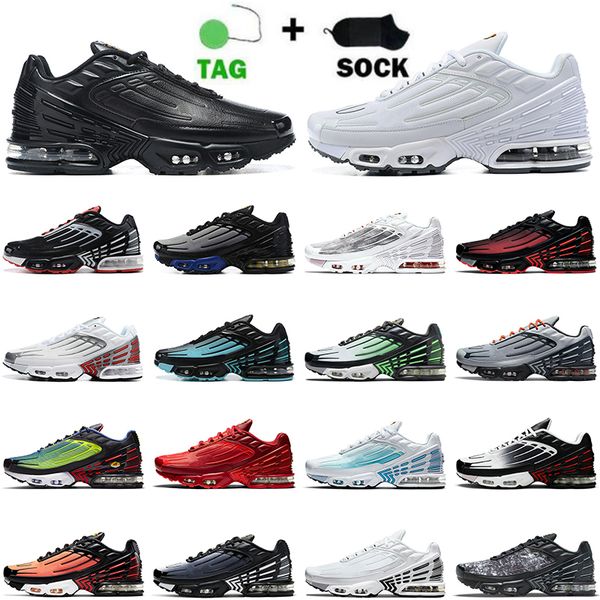 

wholesale 2022 tuned tn plus 3 trainers womens mens running shoes green aqua bred grey white og black crimson red obsidian designer sports s, White;red