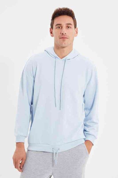 

trendyol men 's regular fit sweatshirt tmnaw22sw0158 g1214, Black