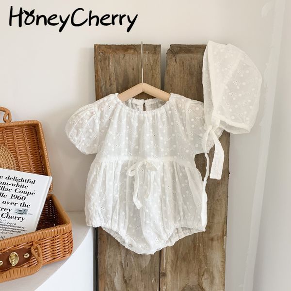 

summer baby romper skirt hollow flower girl's children's cotton 210515, Blue