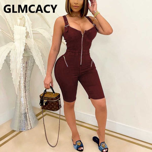 

summer zipper front bib playsuit casual overalls 210702, Black;white