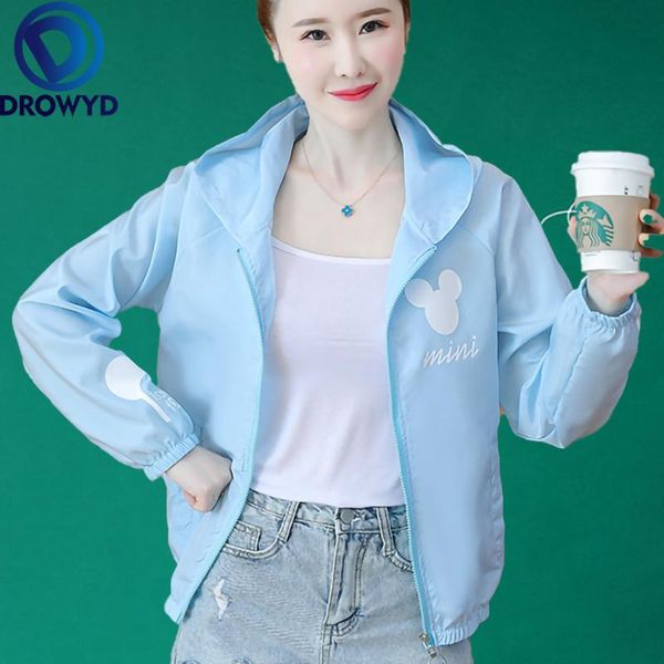 

women's jackets summer letter print hooded thin baseball jacket women casual long-sleeve bomber breathable sunscreen cardigan loose co, Black;brown