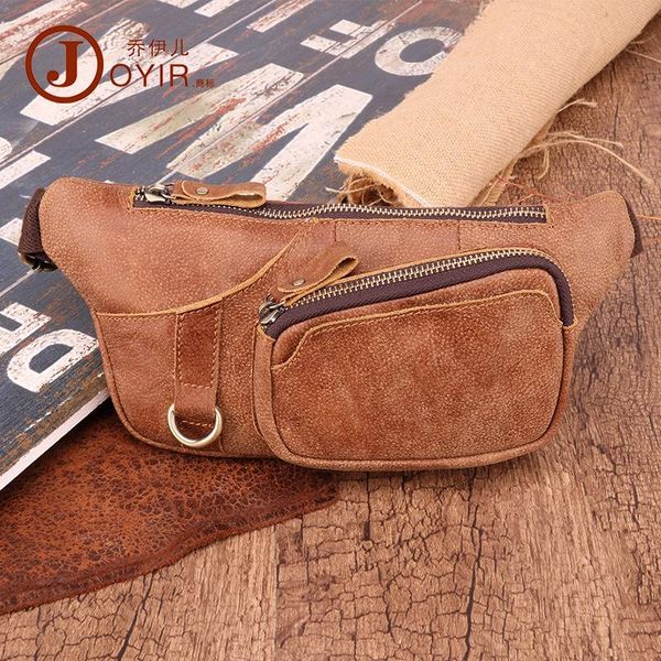 

waist bag for men genuine leather wallet pack pocket hip holster crossbody shoulder chest male purse belt bum fanny phone case bags