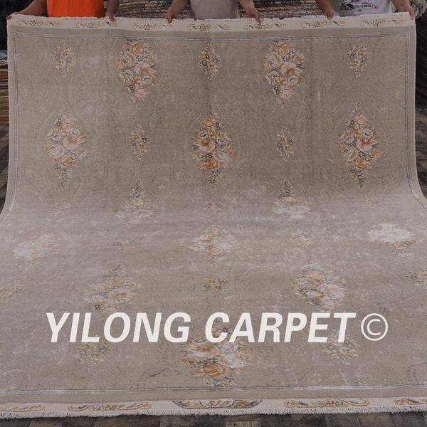 

carpets yilong 8.3'x10' traditional chinese wool carpet floral large size hand knotted rugs (cqg55s8.3x10)