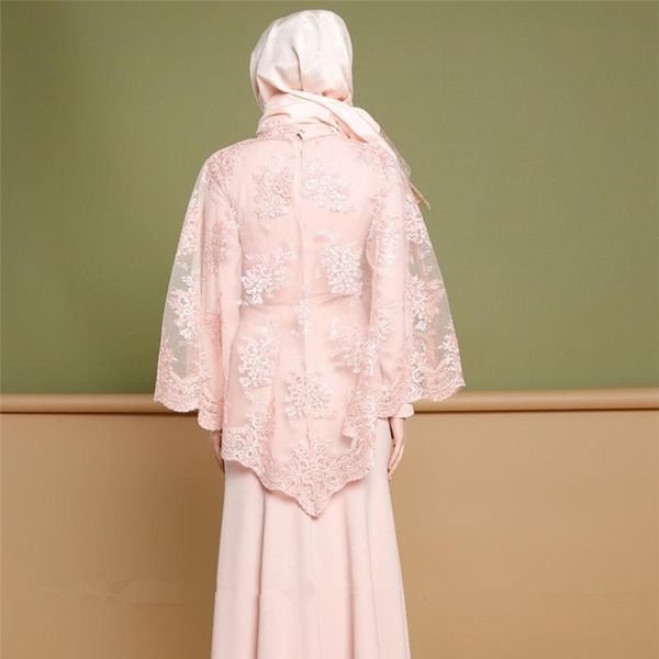 

ethnic clothing abaya casual robes for women summer fashion solid color floral embroidery chiffon shawl long sleeve dresses muslim thin dres, Red